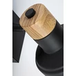Spot Rabalux SASKIA metal, lemn, negru, maro, E14 - 73055