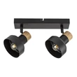 Spot Rabalux SASKIA metal, lemn, negru, maro, E14 - 73056