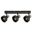Spot Rabalux SASKIA metal, lemn, negru, maro, E14 - 73057