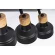 Spot Rabalux SASKIA metal, lemn, negru, maro, E14 - 73057