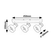 Spot Rabalux SASKIA metal, lemn, negru, maro, E14 - 73057