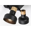 Spot Rabalux SASKIA metal, lemn, negru, maro, E14 - 73058