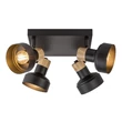 Spot Rabalux SASKIA metal, lemn, negru, maro, E14 - 73058