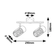 Spot Rabalux VENARO metal, sticla, negru, transparent, E14 - 73060