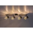 Spot Rabalux VENARO metal, sticla, negru, transparent, E14 - 73062
