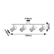 Spot Rabalux VENARO metal, sticla, negru, transparent, E14 - 73062