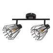 Spot Rabalux EMERENCIA metal, sticla, negru, fumuriu, E14 - 73068