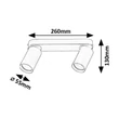 Spot Rabalux MIRINA metal, aur, GU10 - 73076