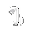 Veioza Rabalux FARELIA metal, fetru, negru, gri, E14 - 74018