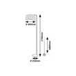 Lampadar Rabalux FARELIA metal, fetru, negru, gri, E27 - 74019