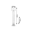 Lampadar Rabalux DOMIRO metal, textil, negru, aur, LED  30W +E27 60W, 3000K, 825Lm - 74043
