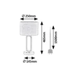 Veioza Rabalux DOMIRO metal, textil, negru, aur, LED 8W + E27 60W, 3000K, 300Lm - 74044