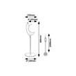 Veioza Rabalux JULES metal, sticla, negru, alb, G9 - 74221