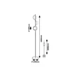 Lampadar Rabalux JULES metal, sticla, negru, alb, G9 - 74223