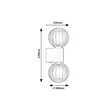 Aplica de perete pentru baie Rabalux COLZAR metal, sticla, negru, transparent, G9, IP44 - 75022