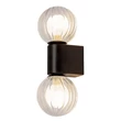 Aplica de perete pentru baie Rabalux COLZAR metal, sticla, negru, transparent, G9, IP44 - 75022