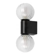 Aplica de perete pentru baie Rabalux COLZAR metal, sticla, negru, transparent, G9, IP44 - 75022