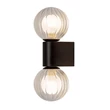 Aplica de perete pentru baie Rabalux COLZAR metal, sticla, negru, transparent, G9, IP44 - 75022