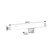 Aplica de perete pentru baie Rabalux NOUR plastic, crom, alb, LED, 4000K, 5W, 530lm, IP44 - 75037