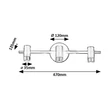 Aplica de perete pentru baie Rabalux KADIR metal, negru, aur, LED, 9W,4000K, 820Lm, IP44 - 75042