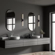 Aplica de perete pentru baie Rabalux TILORA metal, plastic, negru, alb, LED, 8W, 4000K, 790Lm, IP44 - 75045