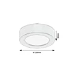 Plafoniera de baie Rabalux SHAUN PLUS plastic, alb, auriu, LED, 4000K, 7W, 660lm, IP44 - 75077