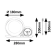 Veioza Rabalux WAKEWAY plastic, alb, RGB-LED, 5W - 76109