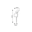 Lampa solara decor Rabalux Kelna plastic, negru, alb, LED, 4000K, 9,6W, 200lm, IP44 - 77011