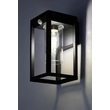 Aplica de perete exterioara cu senzor Rabalux ZERNEST metal, plastic, negru, transparent, E27, IP54 - 77086