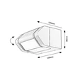 Aplica de perete exterioara Rabalux MEDNA metal, plastic, antracit, alb, LED, 3000K, 8W, 530lm, IP54 - 77103