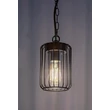 Pendul exterior Rabalux TARPA metal, plastic, negru, transparent, E27, IP44 - 77107