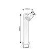 kültéri állólámpa Rabalux ENOL metal, sticla, negru, transparent, GU10, IP44 - 77112