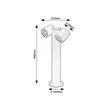 Lampadar exterior Rabalux ENOL metal, sticla, negru, transparent, GU10, IP44 - 77113