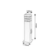 Lampadar exterior Rabalux ANKARA metal, plastic, negru, transparent, E27, IP44 - 77122