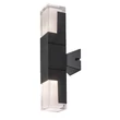 Aplica de perete exterioara Rabalux DARVAS metal, plastic, negru, transparent, LED, 12W, 830lm, 2700K-4000K-6000K, IP54 - 77127