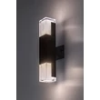 Aplica de perete exterioara Rabalux DARVAS metal, plastic, negru, transparent, LED, 12W, 830lm, 2700K-4000K-6000K, IP54 - 77127