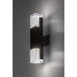 Aplica de perete exterioara Rabalux DARVAS metal, plastic, negru, transparent, LED, 12W, 830lm, 2700K-4000K-6000K, IP54 - 77127