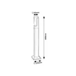 Lampadar exterior Rabalux DARVAS metal, plastic, negru, transparent, LED, 7W, 450lm, 2700K-4000K-6000K, IP54 - 77128