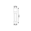 Lampadar exterior Rabalux LEITHA metal, plastic, negru, alb, LED, 12W, 720lm, 3000K, IP44 - 77131
