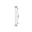 Lampadar exterior Rabalux LEITHA metal, plastic, negru, alb, LED, 12W, 700lm, 3000K, IP44 - 77132