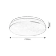 Plafoniera exterioara Rabalux LOWAR plastic, alb, LED, 36W, 2300lm, 3000K-4000K-6000K, IP44 - 77135