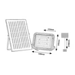 Lampa solara Rabalux MELK plastic, negru, transparent, LED, 6.5W, 1000lm, 3000K-4000K-6500K, IP65 - 77141