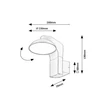 Aplica de perete exterioara Rabalux WENGEN metal, plastic, negru, alb, LED, 12W, 790lm, 3000K, IP54 - 77148