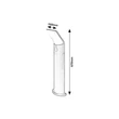 Lampadar exterior Rabalux TOLNA metal, plastic, negru, alb, LED, 10W, 740lm, 3000K, IP54 - 77173