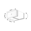 Aplica de perete exterioara Rabalux CUBBINGTON metal, plastic, negru, alb, LED, 10W, 720lm, 4000K, IP54 - 77183