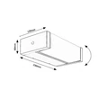 Aplica de perete exterioara Rabalux CUBBINGTON metal, plastic, negru, alb, LED, 18W, 1460lm, 4000K, IP54 - 77185