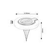 Lampa solara Rabalux BOKOD plastic, negru, alb, LED, 0.05W, 5lm, 2500K-3000K, IP44 - 77187