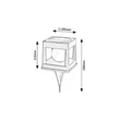 Lampa solara Rabalux HOLNE plastic, negru, alb, LED, 0.3W, 6lm, 2500K-3000K, IP44 - 77188