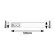 Corp de iluminat Rabalux BATH metal, plastic, argintiu, alb, LED, 10W, 4000K, 900Lm - 78040
