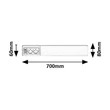 Corp de iluminat Rabalux BATH metal, plastic, argintiu, alb, LED, 15W, 4000K, 1300Lm - 78041